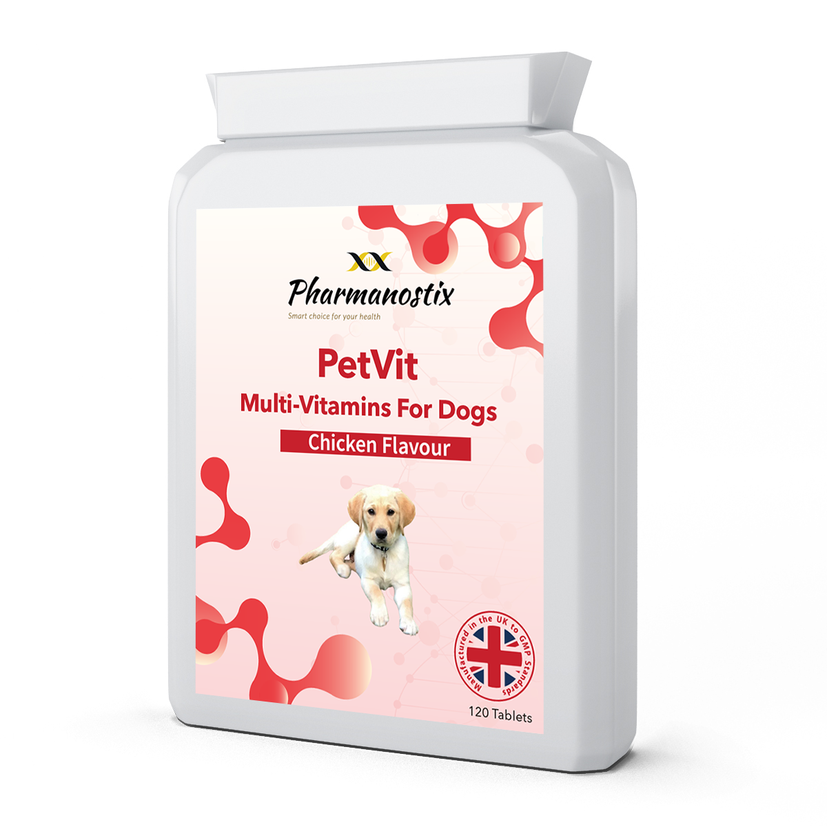 PetVit - Daily Multivitamins for Dogs 120 Chewable Chicken Flavour Tablets