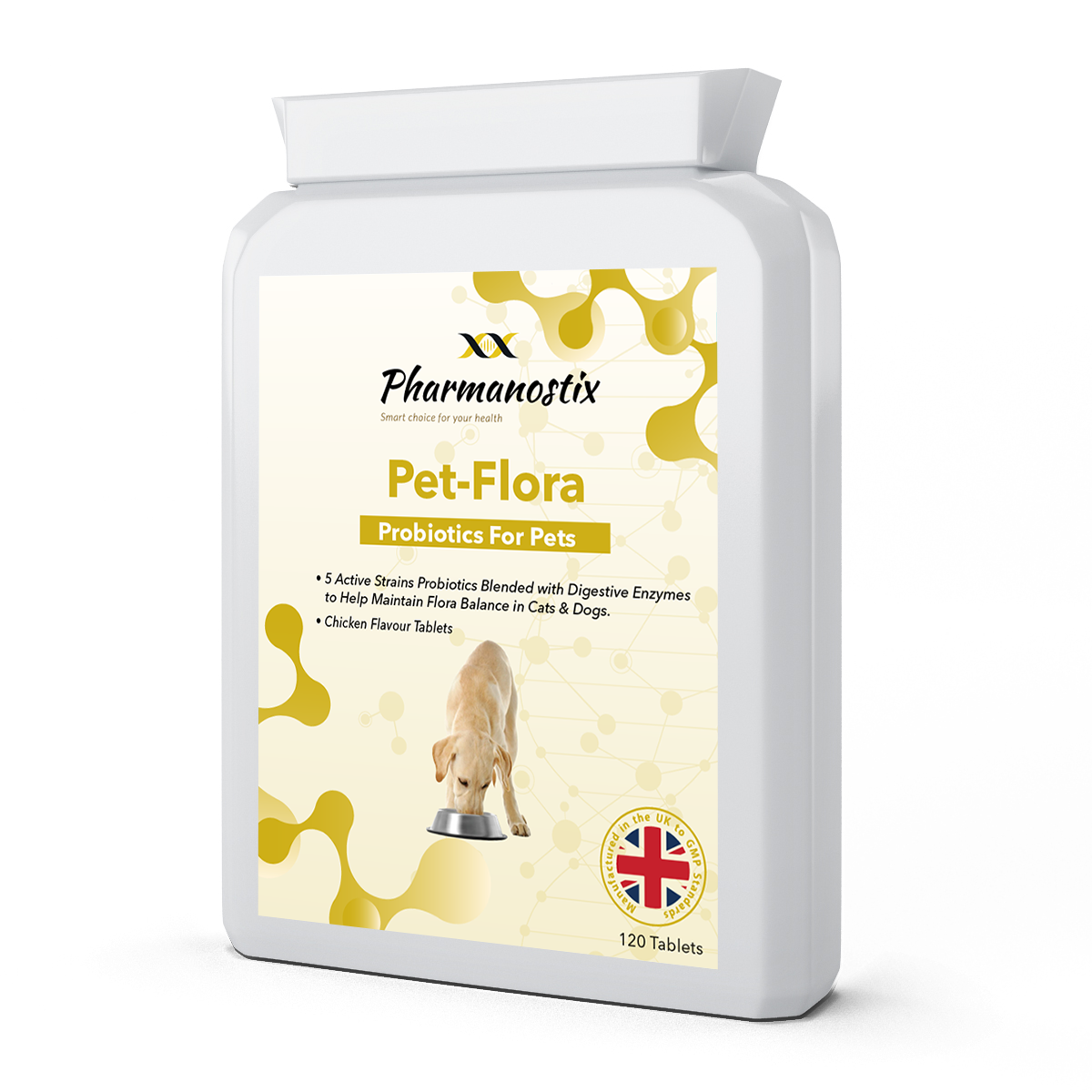 Pet-Flora Probiotics For Dogs and Cats, 120 Chicken Tablets-0